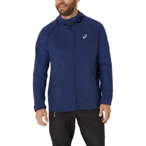 ASICS ROAD Jackets Men's Blue Hooded Moderate Other