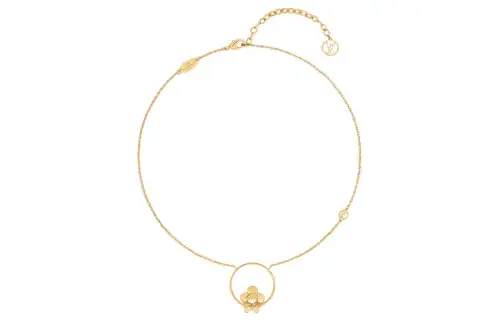 LOUIS VUITTON Vivienne Metal Necklace Women's Gold