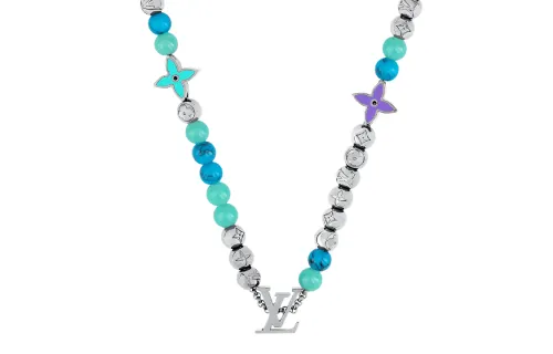 LOUIS VUITTON Blended Material Necklaces Unisex Blue
