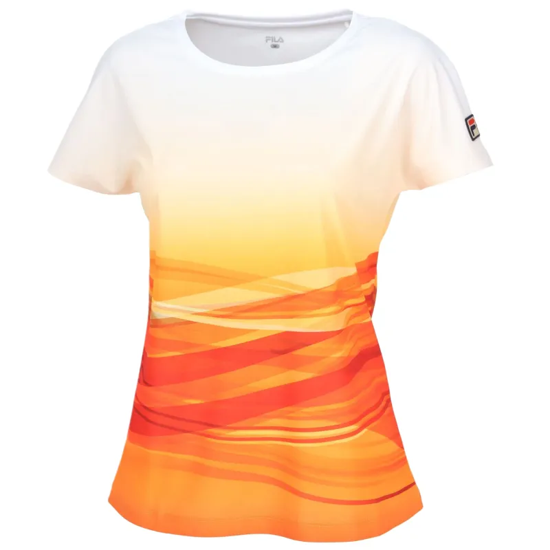 FILA Tennis Tops Women's Orange Crew Neck Moderate