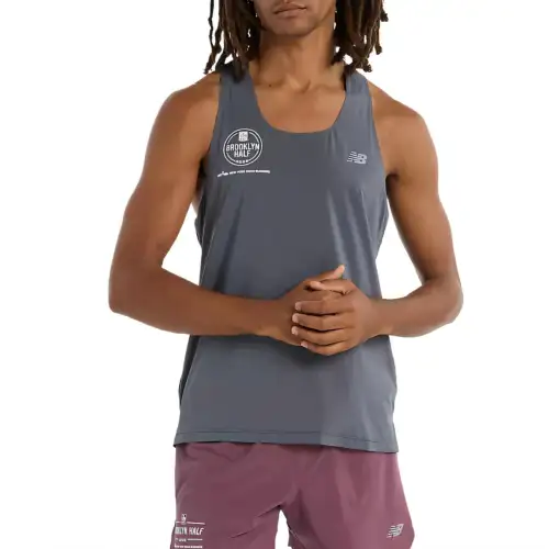New Balance RBC BrooklynRace Day Tank Top Men's Gray