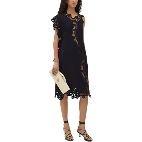 Bottega Veneta SS24 Sleeveless Dress Women's Blue Black