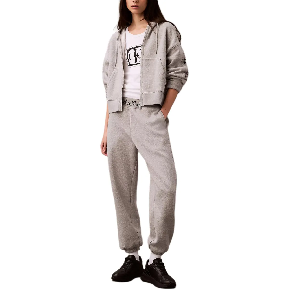 CALVIN KLEIN Casual Pants Women's Gray
