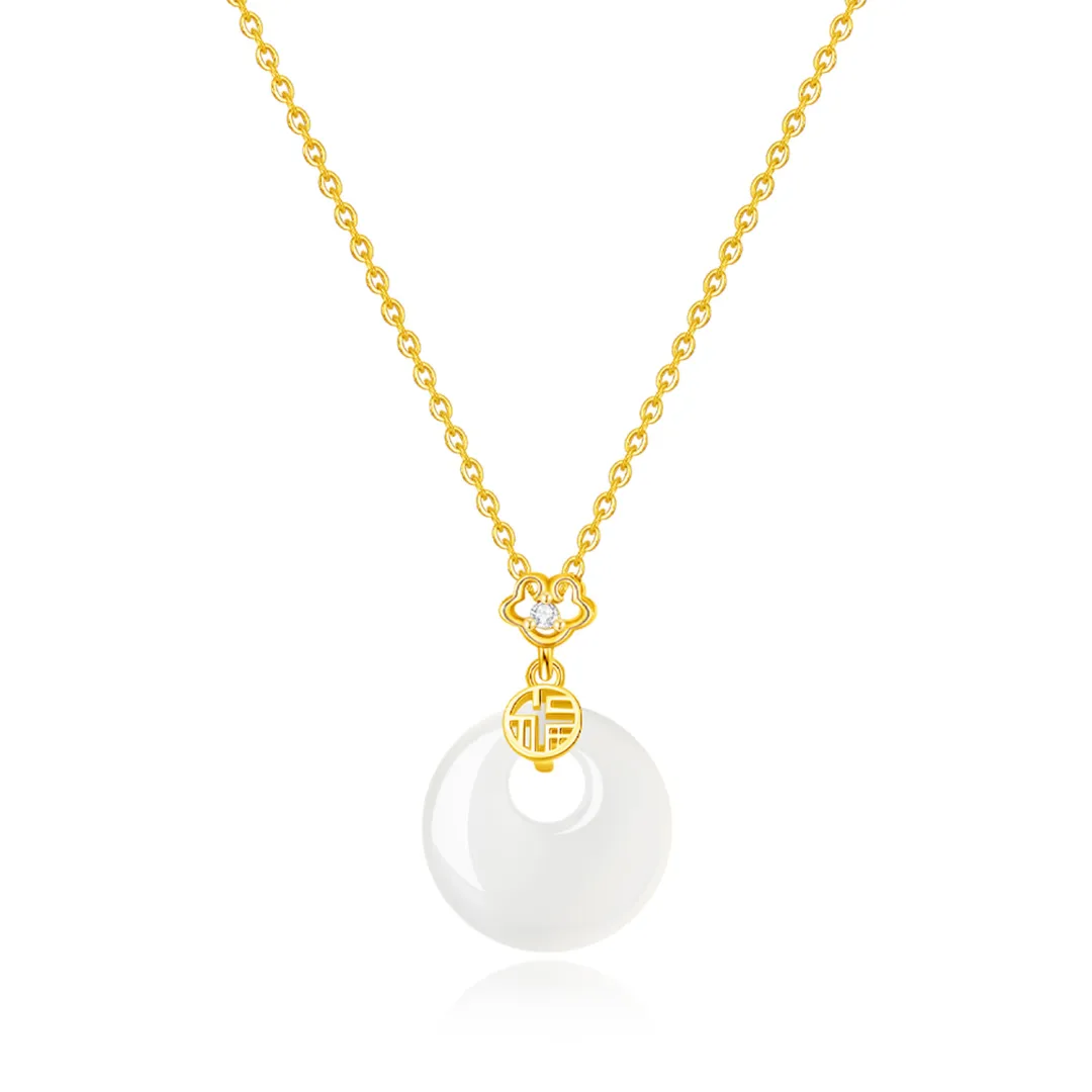 Chalcedony S925 Silver, Jade Necklace Women's