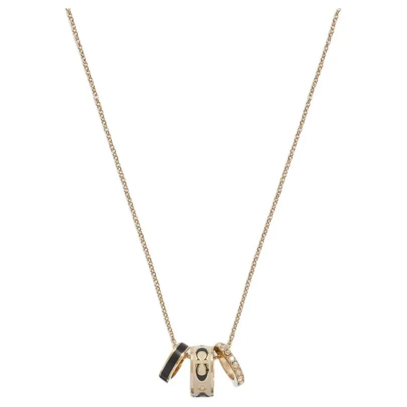 COACH Glass Necklaces Women's Gold