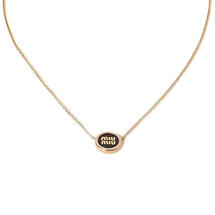 Женское колье MIU MIU (черное)