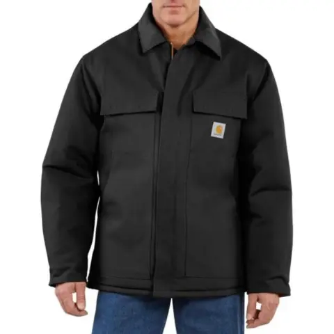 Carhartt 106674 Firm Duck Insulated Traditional Coat Jacket Three Level Cold Resistant Loose Fit Men's