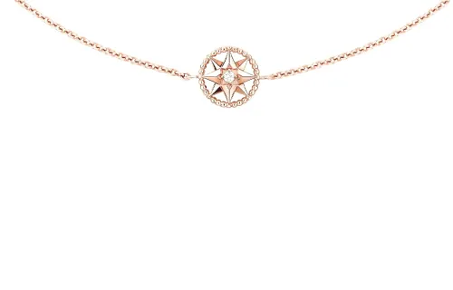 DIOR Rose Des Vents Necklaces Women's Rose Gold