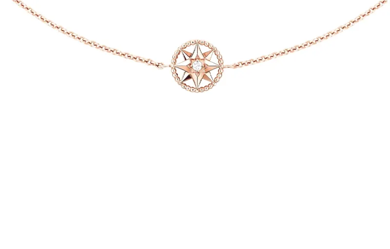 DIOR Rose Des Vents Necklaces Women's Rose Gold