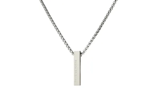 Guuka Titanium Steel Necklaces Unisex Silver White