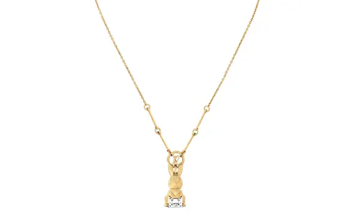 LOUIS VUITTON BUNNY Metal Necklaces Women's
