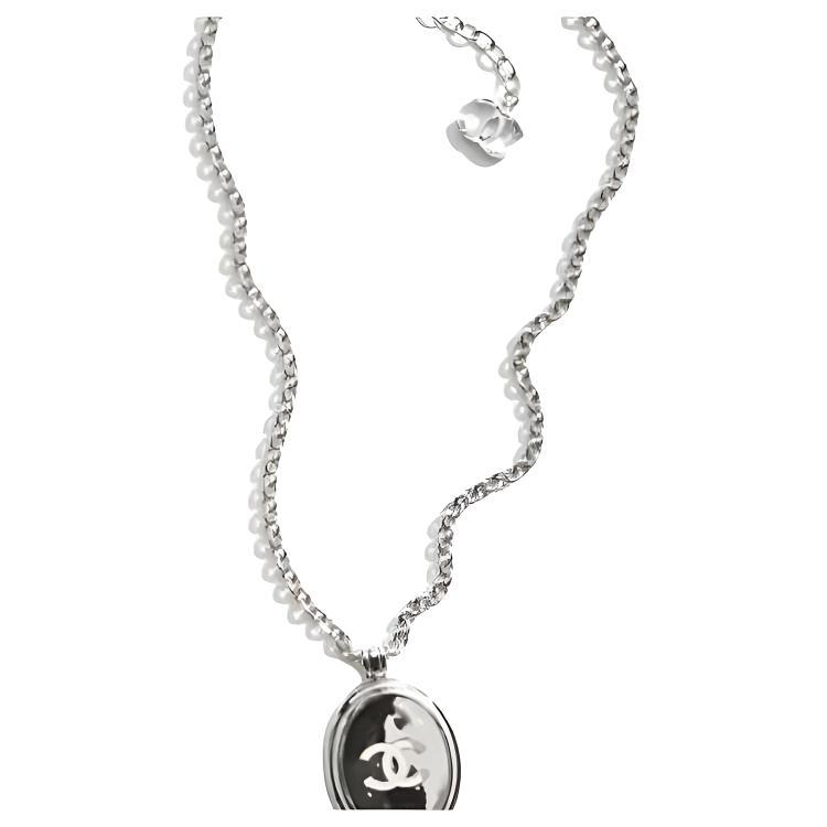 Ожерелье Chanel (серебристое) — фото 2