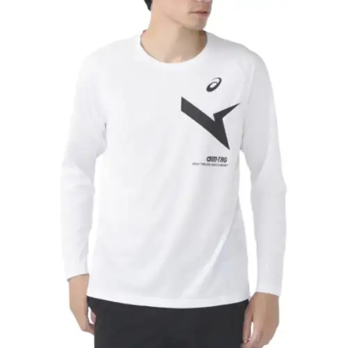 ASICS T Shirts Men's White Crew Neck