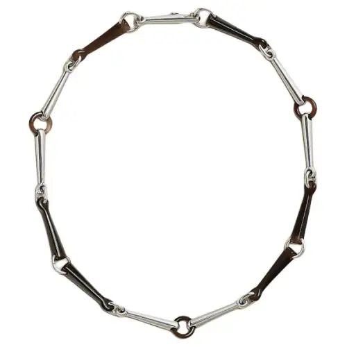HERMES Mors Palladium Plated Necklaces Men's Silver