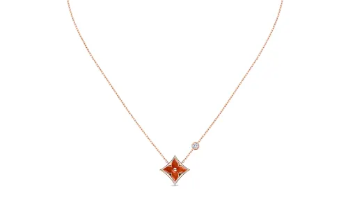 LOUIS VUITTON Color Blossom Bb Star Pendant Pink Gold Cornelian And Diamond