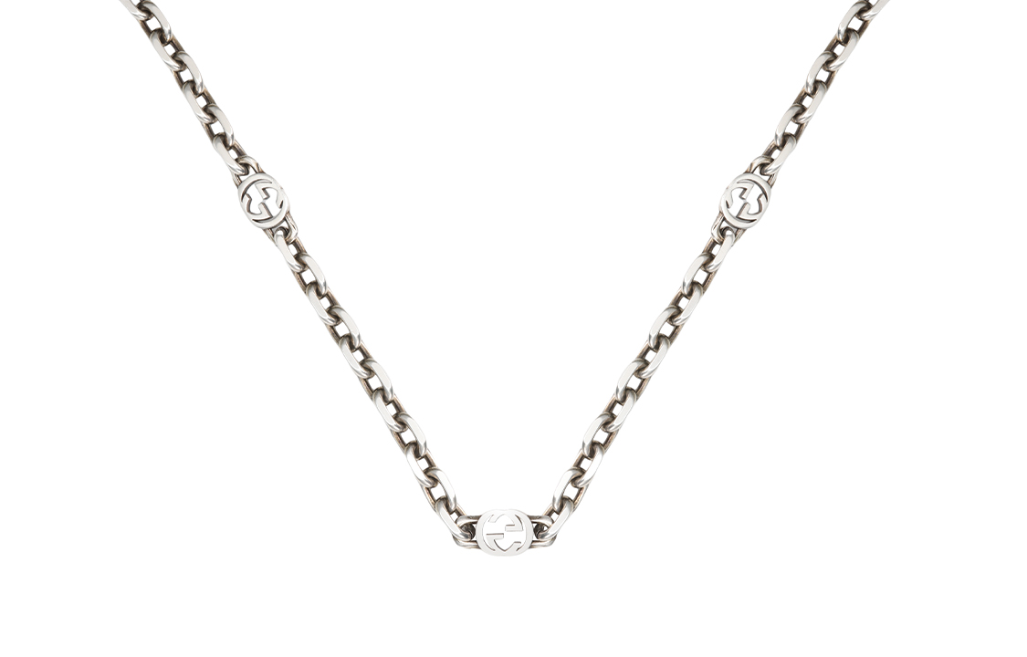 Колье Gucci Двойное G (серебряное)