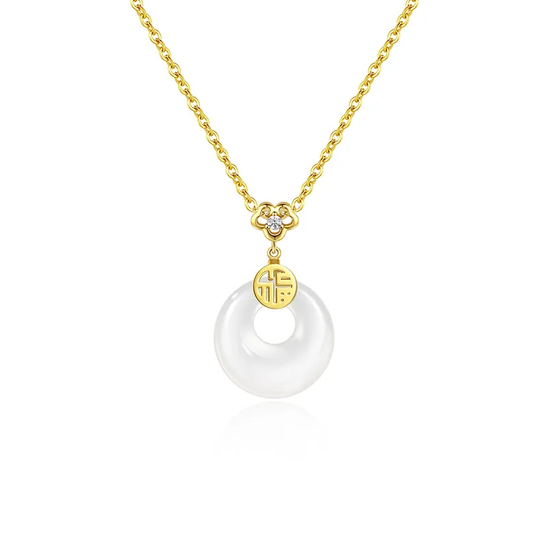 Gongzhu Hetian Jade Necklaces Green Jade Women's
