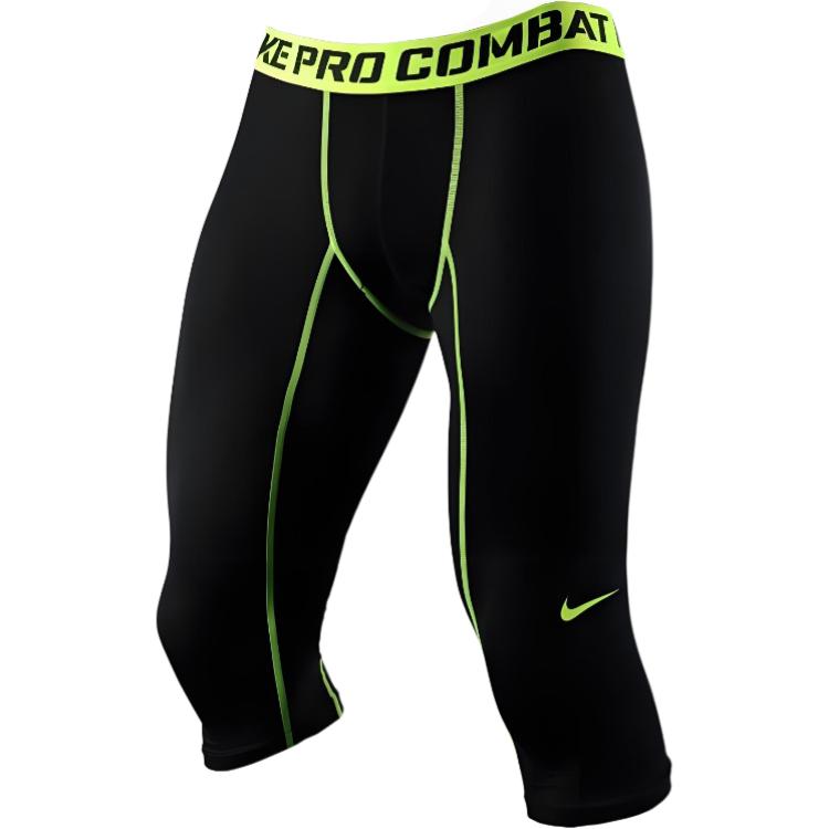 Nike Pro Sports Shorts Men’s Black Neon Green Moderate