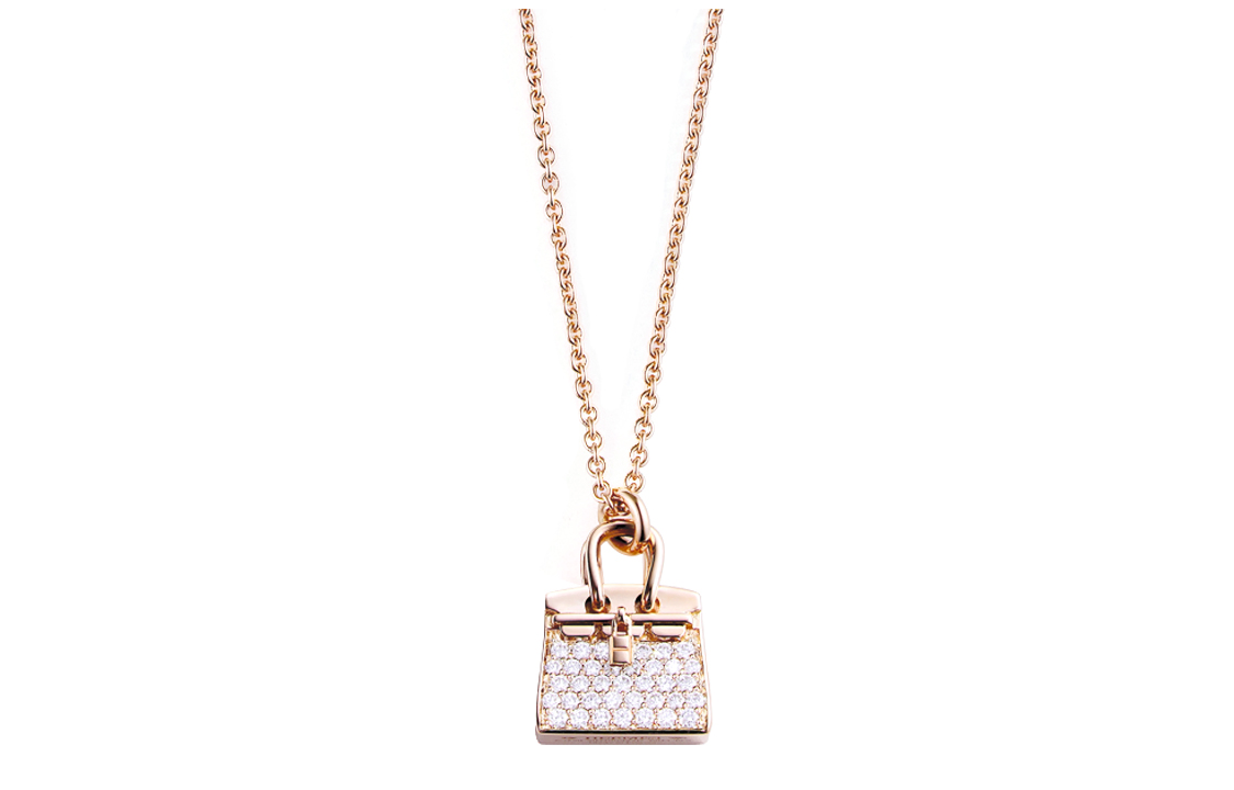 HERMES Amulettes Kelly Diamond Necklaces Women's