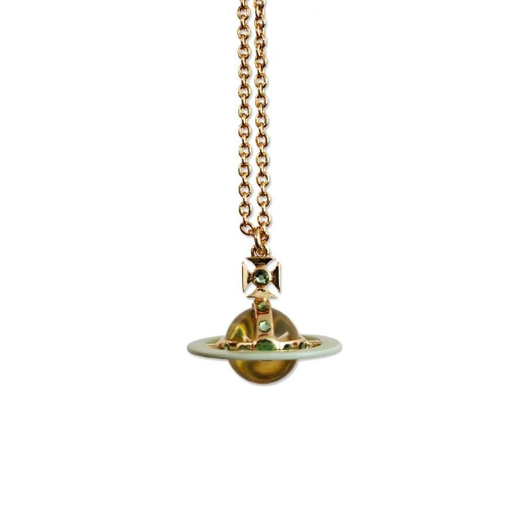 Цепочка Vivienne Vivienne Westwood tiny original orb (светло-зеленая)