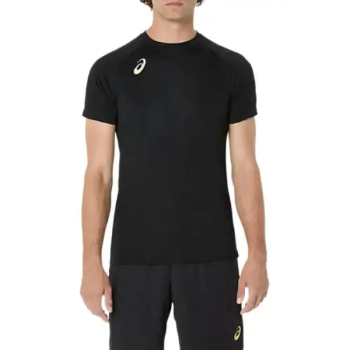 ASICS T Shirts Men's Black Crew Neck