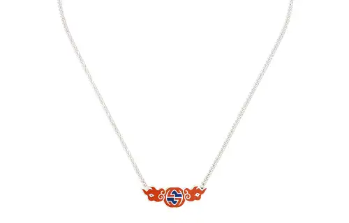 GUCCI 925 Sterling Silver, Enamel Necklaces Unisex Silver