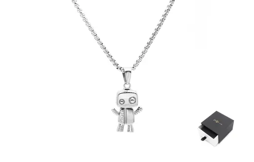 DAP Titanium Steel Necklaces Unisex Silver