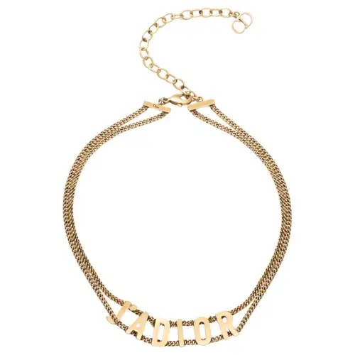 DIOR J'Adior Antique Inspired Style Gold Jewelry Necklaces Women's