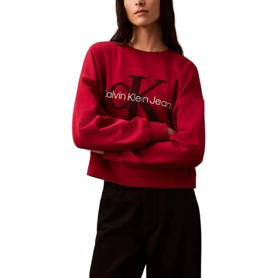 CALVIN KLEIN Sweatshirt Women's Burgundy