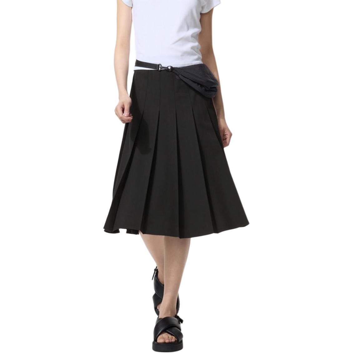 Женская юбка UNIQLO Pleated Skirt (черная)