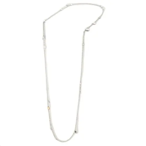 HERMES 18K Rose Gold Necklaces Women's Silver