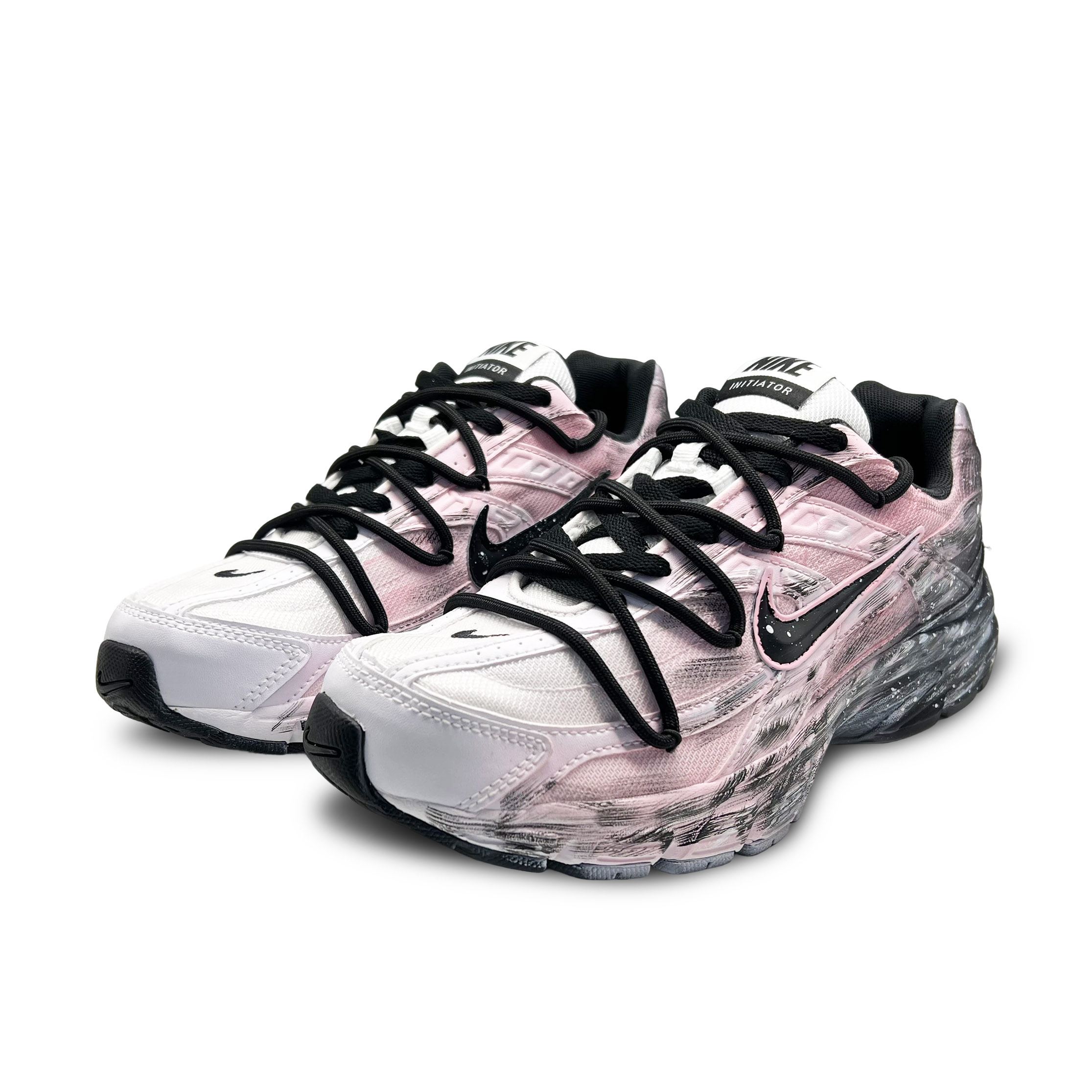 Nike Initiator Breathable Low top Running Shoes Unisex Black Pink