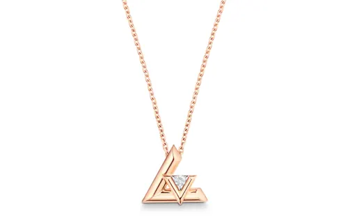 LOUIS VUITTON Lv Volt One Small Pendant Pink Gold And Diamond