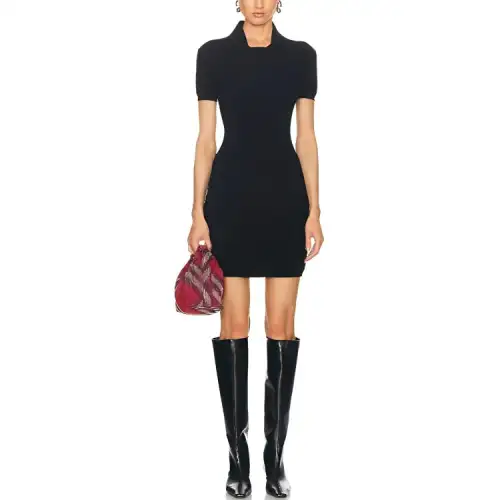 Burberry Short Sleeved Dress Women's Black