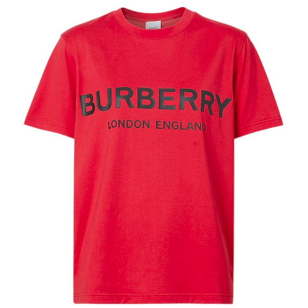 Женская футболка Burberry Graphic Logo T-shirt (красная) — фото 1