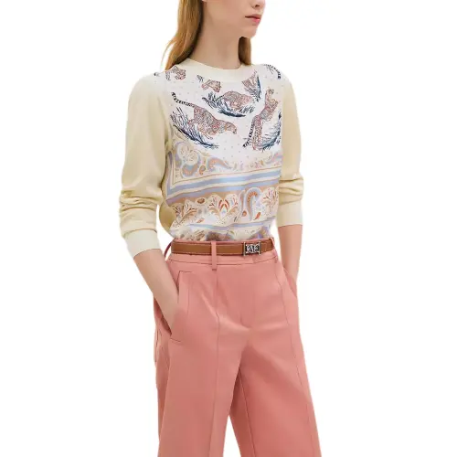 HERMES Knitwear Women's White Salt