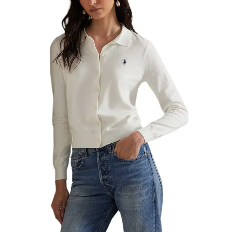 Polo Ralph Lauren FW25 Knitwear Slim Fit Women's White