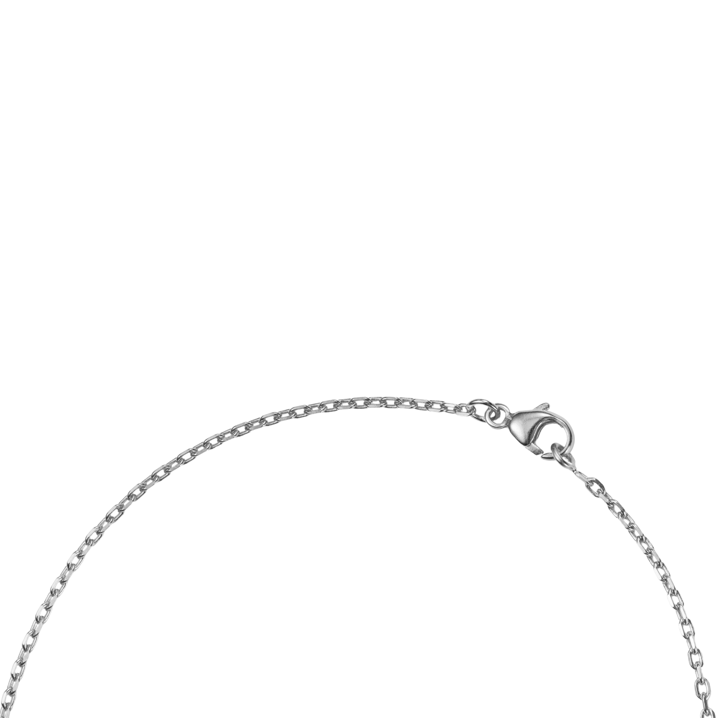 Женская подвеска Hermes Mini Pop H Necklace (серебристая) — фото 4