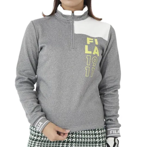 FILA Sweatshirts Women's Gray Stand Collar Moderate