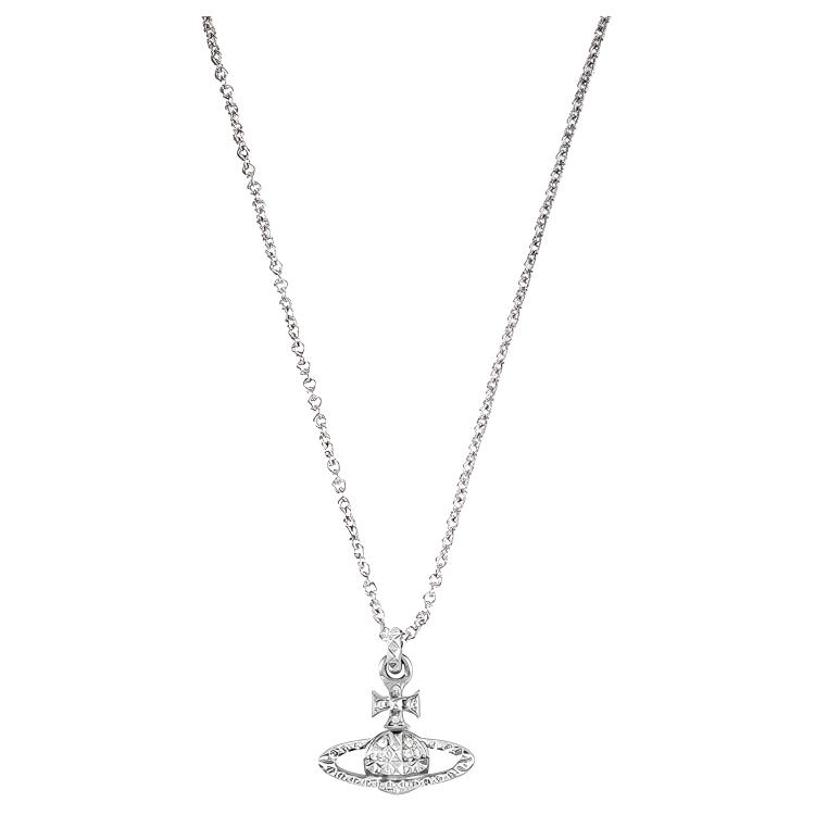 Vivienne Westwood MAYFAIR BAS RELIEF PENDANT NECKLACE Punk Plane Saturn Brass Crystal Necklace Women's