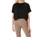 Asics FLEX STRETCH Drop Shoulder Sleeve T Shirt Women's Black