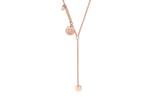 HERMES Ex Libris Necklaces Women's Rose Gold