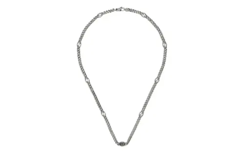 GUCCI G 925 Sterling Silver Necklaces Unisex Silver