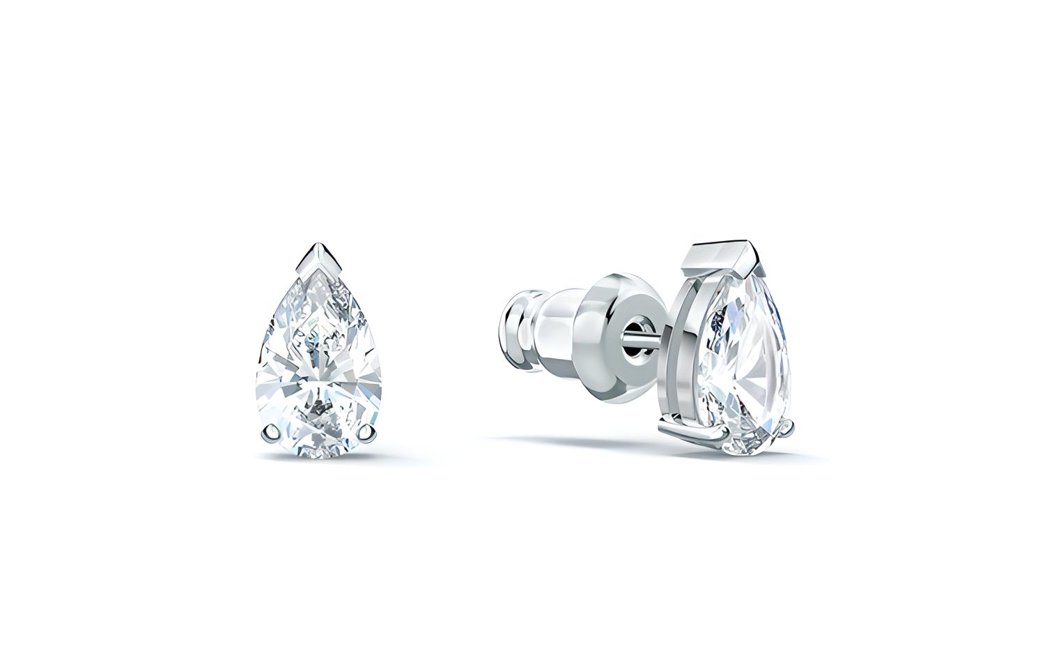 Женское колье Swarovski Stilla Attract Pear (серебристое) — фото 4