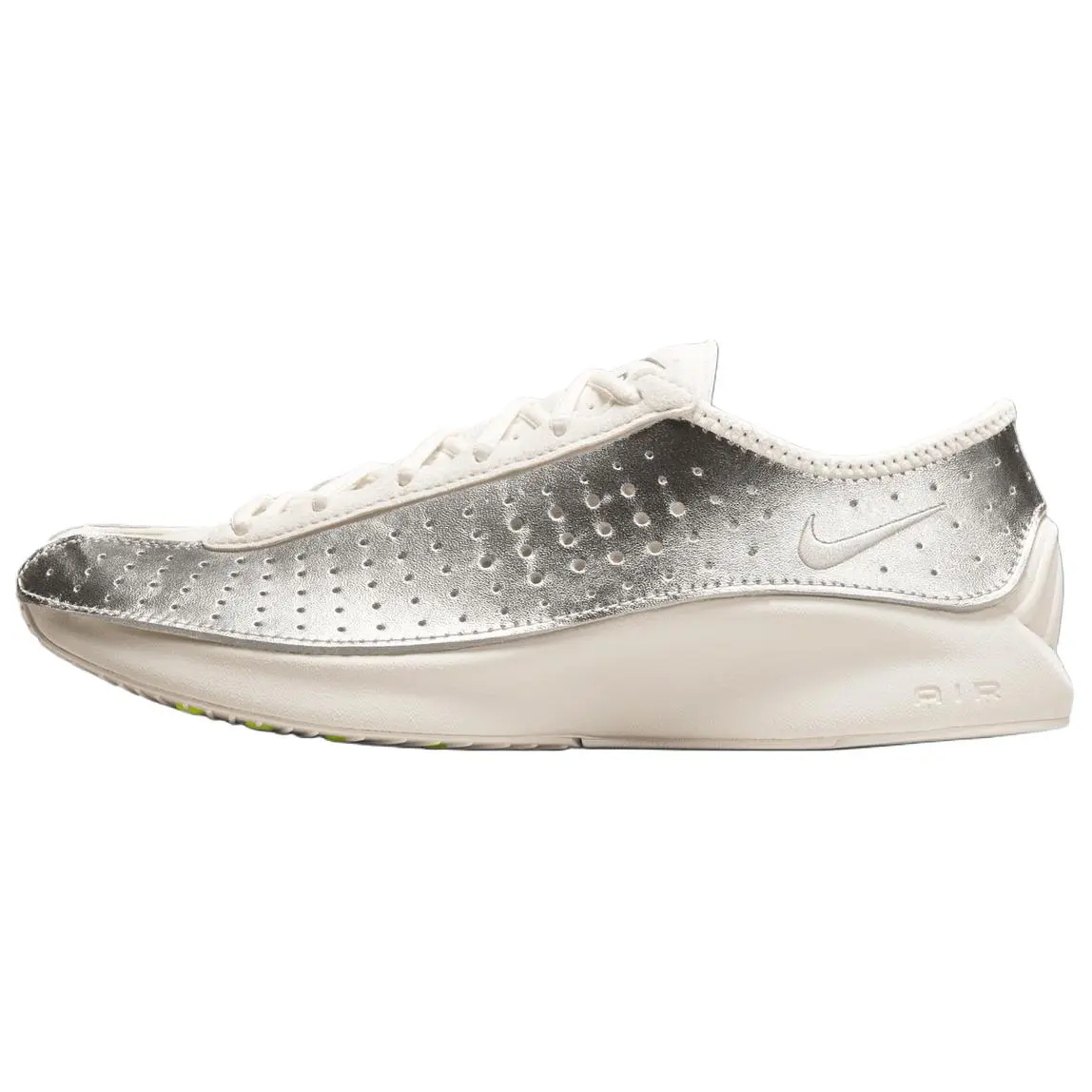 Nike Air Superfly Leather Breathable Low top Casual Running Shoes Women's Silver White