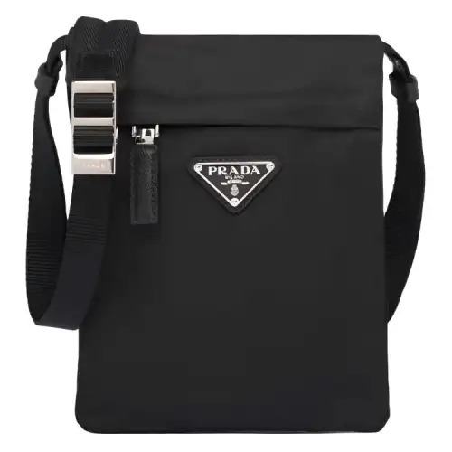PRADA Nylon Shoulder Bag Men's Black