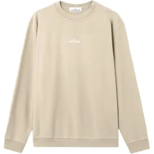 STONE ISLAND Logo Printed Crewneck Sweatshirt