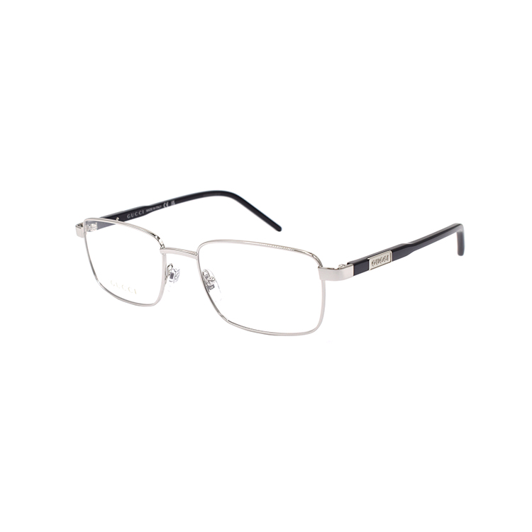 Мужские очки Gucci Rectangular Glasses (серебряные)