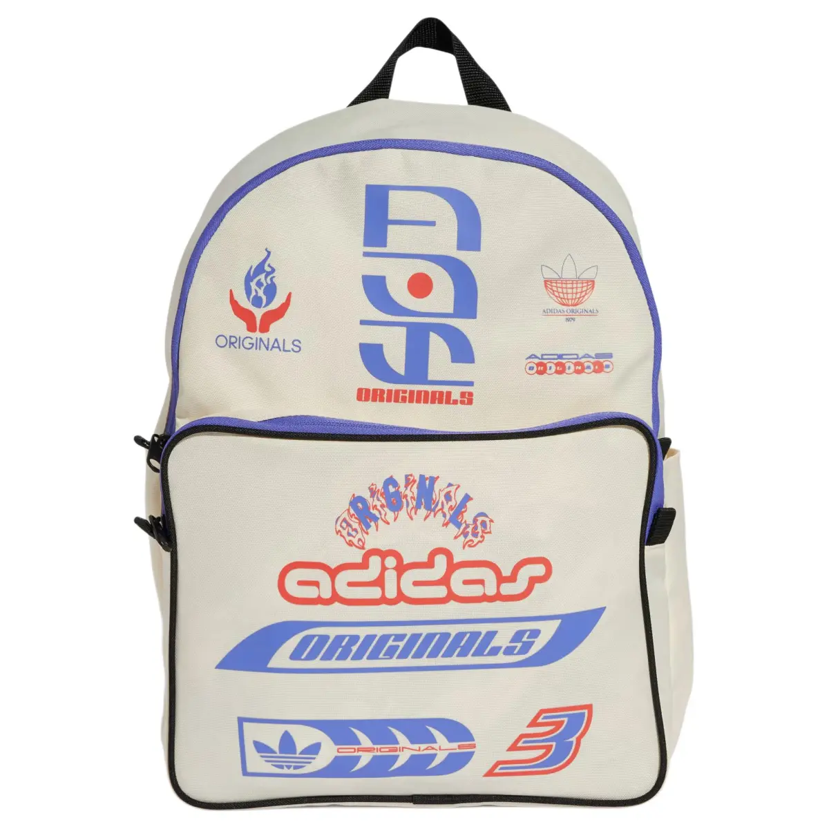 Adidas Originals Polyester Backpack Regular Unisex Ivory & Blue