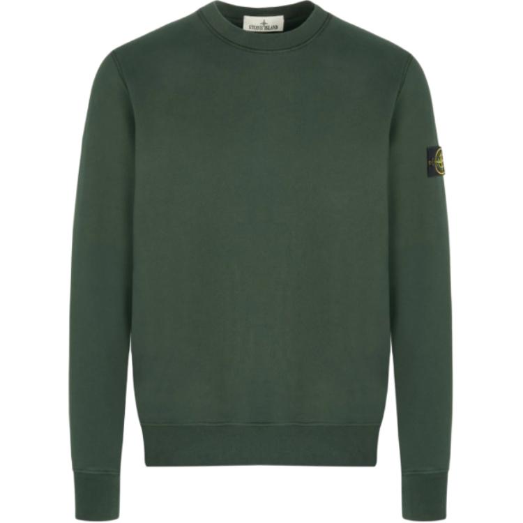 Мужское худи STONE ISLAND Logo Hoodie (зеленое)